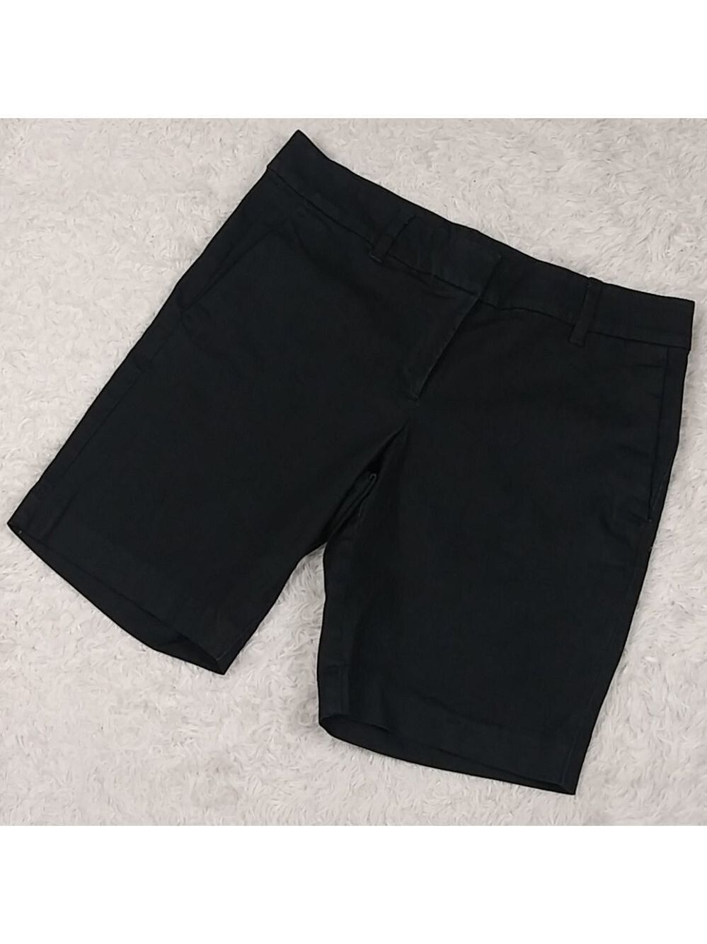 Ann Taylor Factory Dark Blue Mid Rise Button Zipper Front Boardwalk Short - Picture 11 of 11